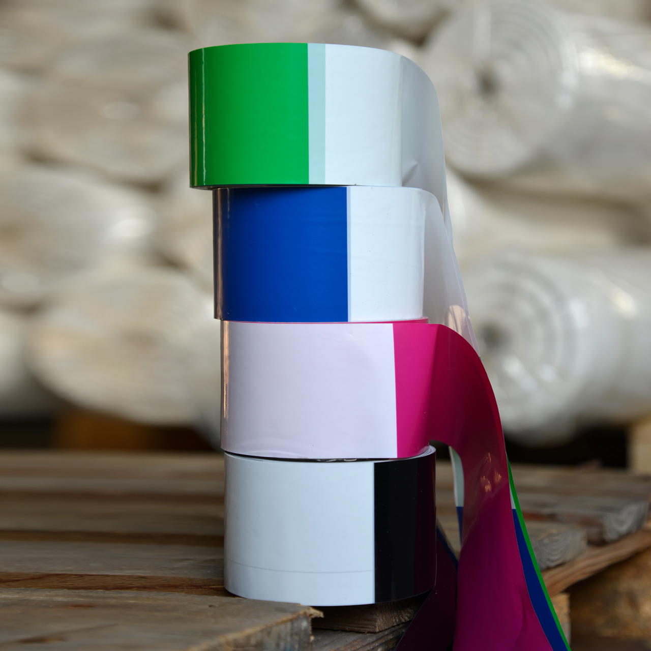 Absperrband gestreift - grün-weiß