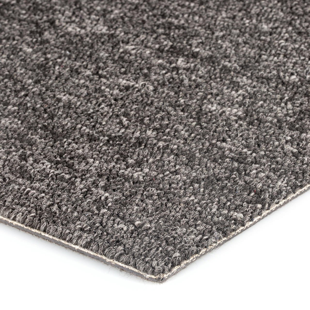 Teppichfliesen Schlinge 50 x 50 cm, B1 - dunkelgrau meliert