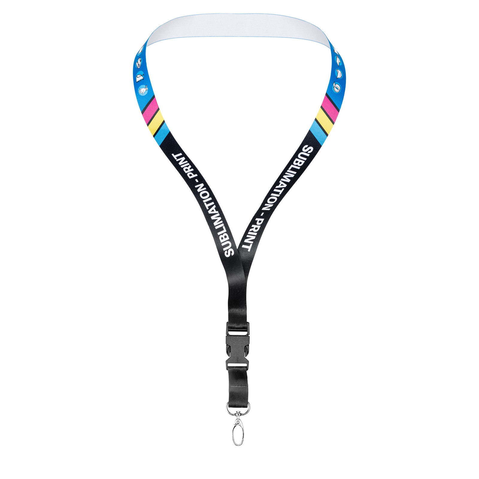 Lanyards bedruckt 1-seitig - 15 mm - Kartenhalter - ohne Sicherheitsverschluss - ohne Clip