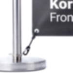 Banner Befestigungsstange - silber Banner Befestigungsstange für Kordelständer GRIP - silber
