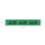 Tennisblende bedruckt mit schwarzem Logodruck als Werbeträger Grafische Darstellung einer grünen Tennisblende mit Maßangabe 12 x 2 m und dreifachem schwarzen Motivdruck