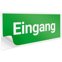 Aufkleber Eingang