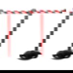 belt barrier posts - red Plastic belt barrier posts - red - red-white