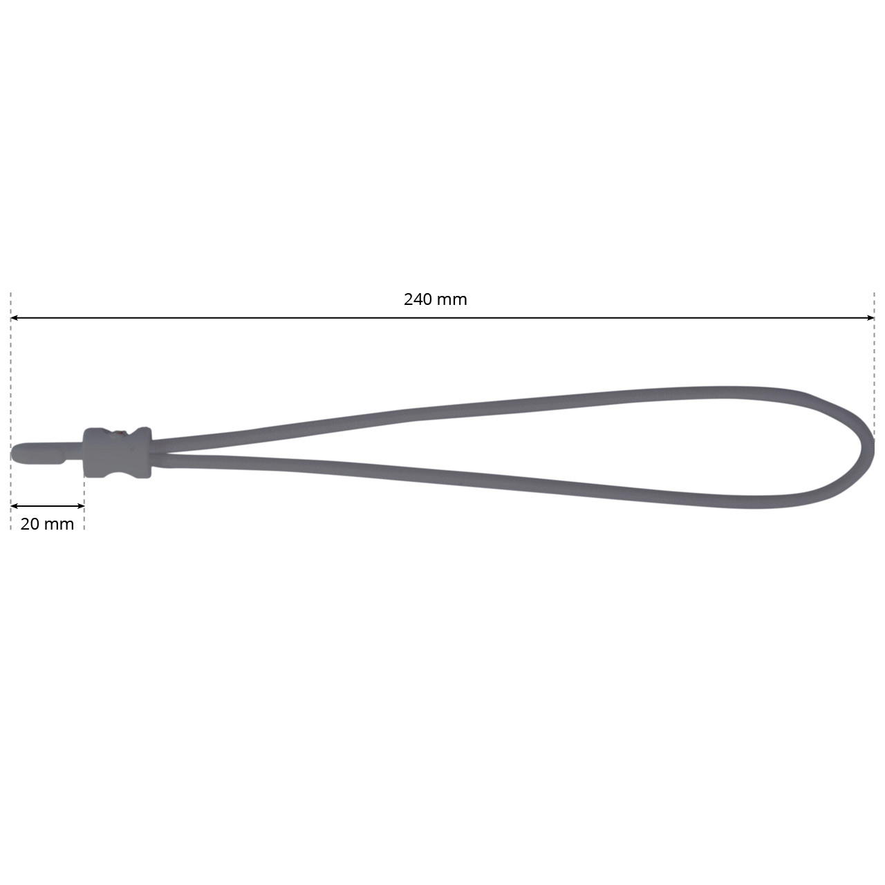 Spannfix Gummispanner - grau - 24 cm