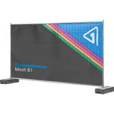 Mesh Banner B 1 für Bauzaun mit einseitigem Druck in farbintensiver, hochauflösender Digitaldruck Qualität 