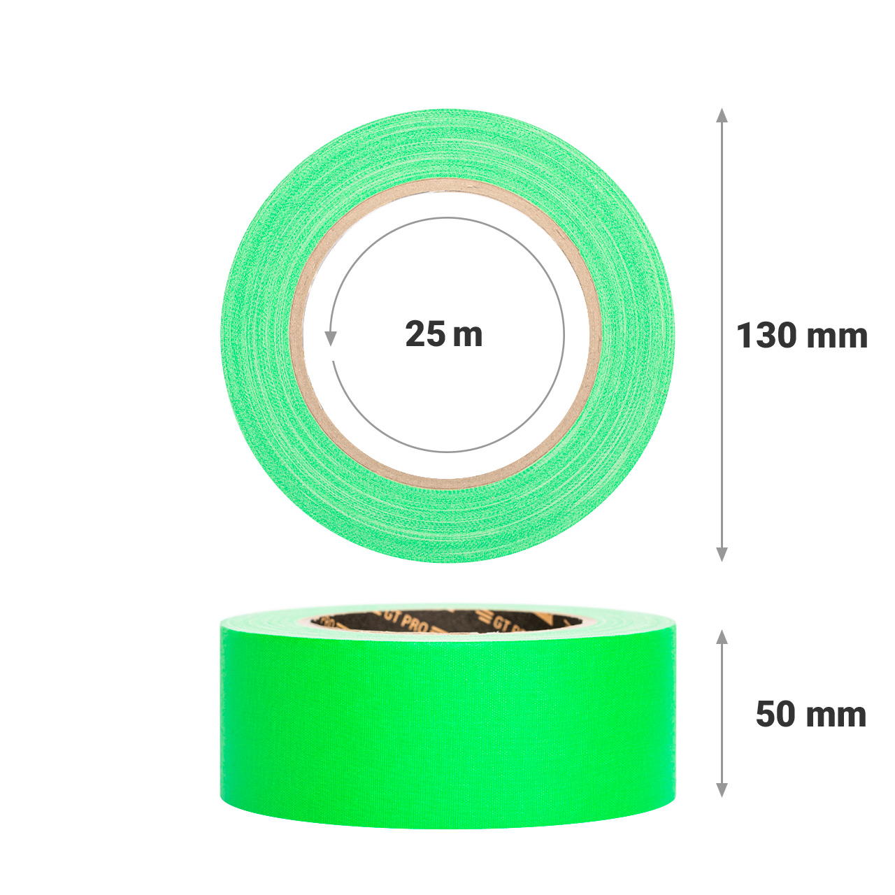 GT PRO Gewebeband - 50 mm - neongrün