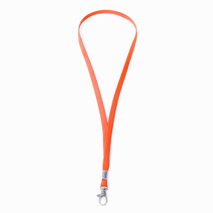 lanyard with carabiner - neon orange Lanyard tube with carabiner clip - neon orange