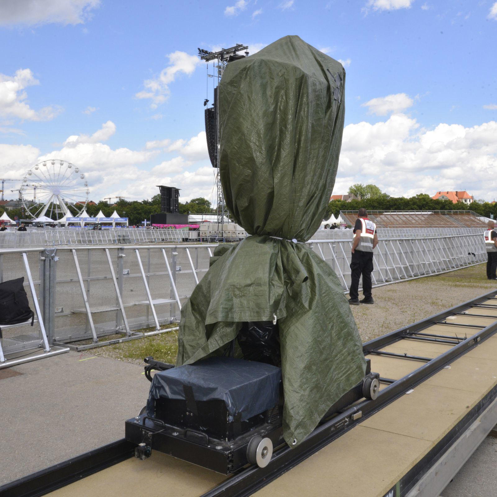 Bauzaunplane grün 3,41 x 1,76 m - grün