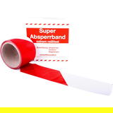 Absperrband rot weiß extrem reißfest | 50 m