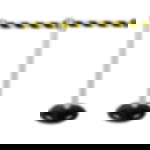 belt barrier posts - white Plastic belt barrier posts - white - black-yellow