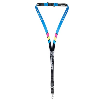 printed lanyards - 10 mm Printed lanyards, 2-sided - 10 mm - Carabiner Standard - with safety lock - with clip