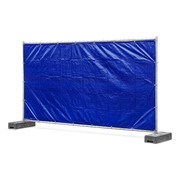 Bauzaunplane blau 3,41 x 1,76 m - blau