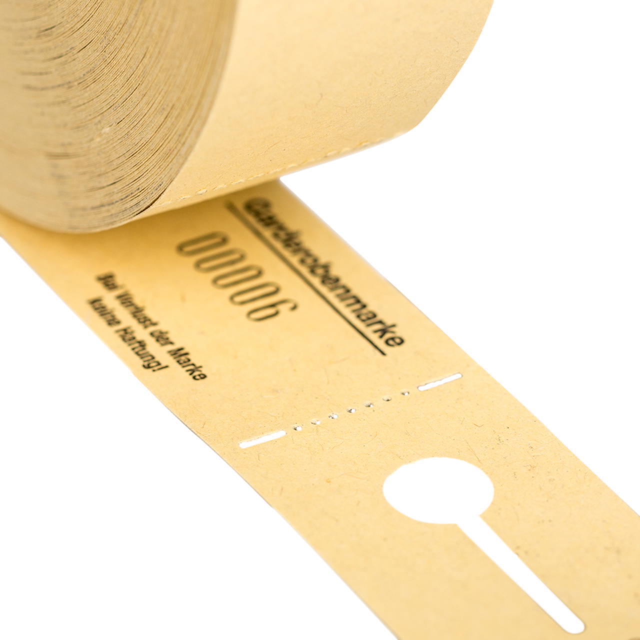 coatroom tokens roll - yellow