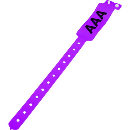 Printed vinyl admission wristbands (1c) - neonlila