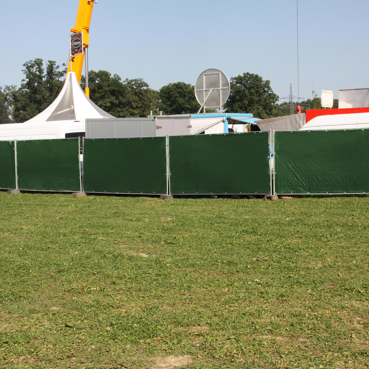 Bauzaunplane grün 3,41 x 1,76 m - grün