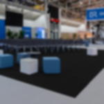 exhibition carpet on rolls - black Rips trade show carpet on rolls, 2 metres wide - black