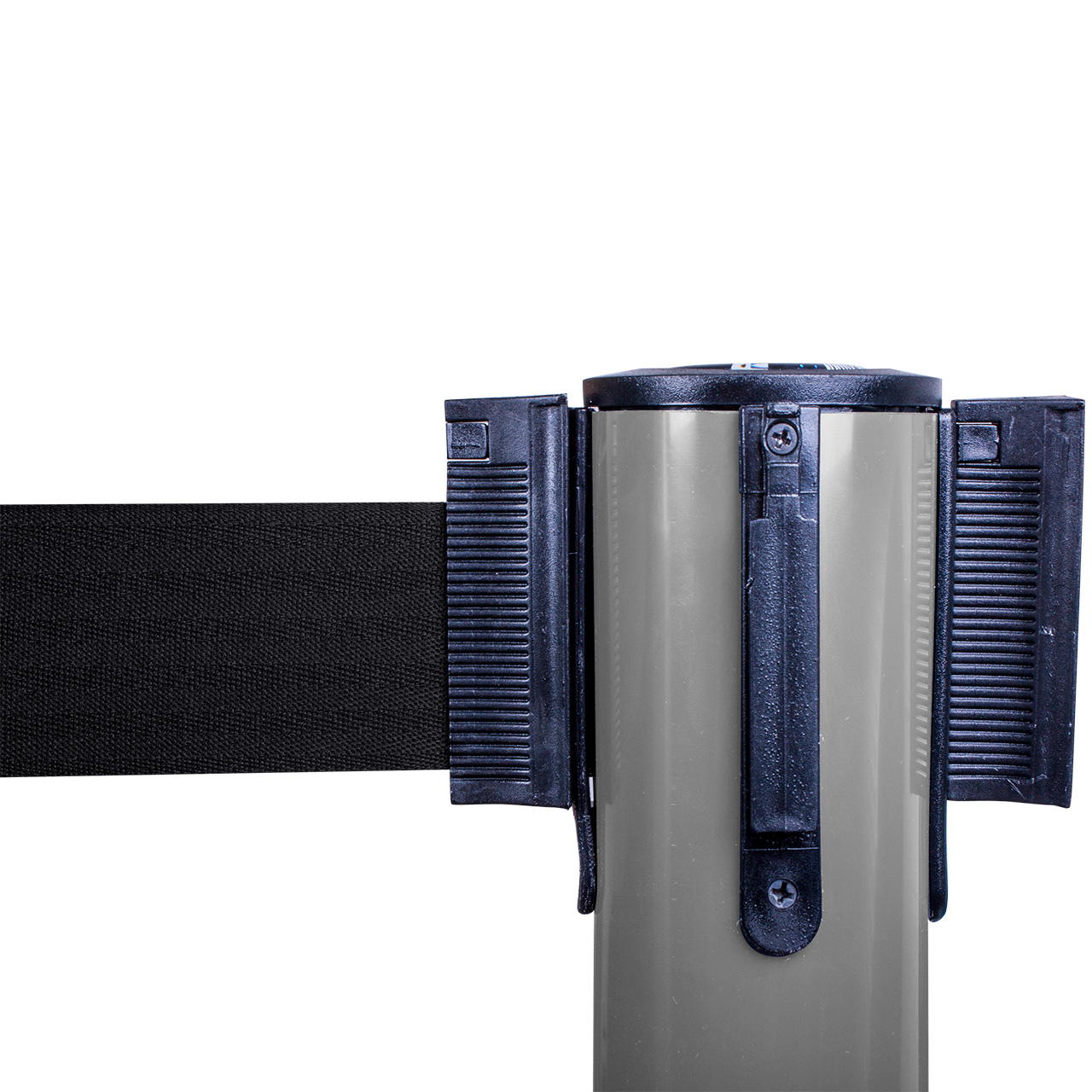 Gurtabsperrpfosten Kunststoff - grau - schwarz