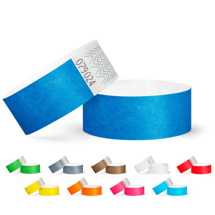Kontrollbändchen Papier - blau Tyvek Bänder unbedruckt 25 mm - blau