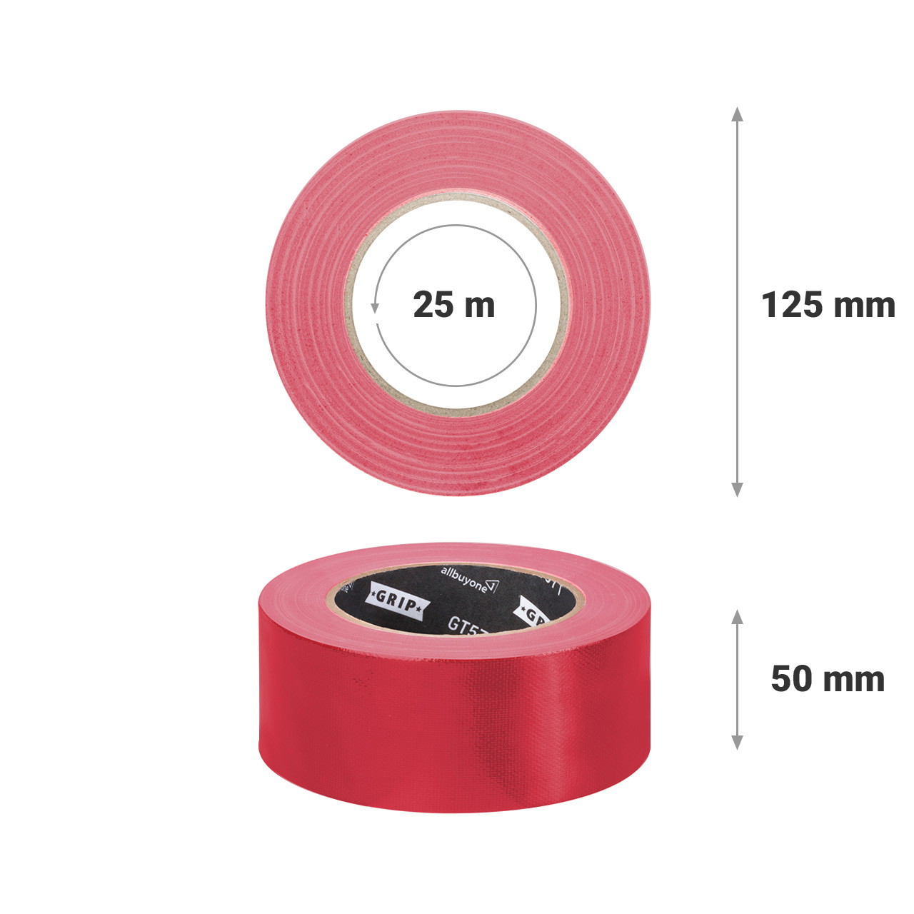 Adhesive cloth tape coloured Grip Tape GT 571 - dark red