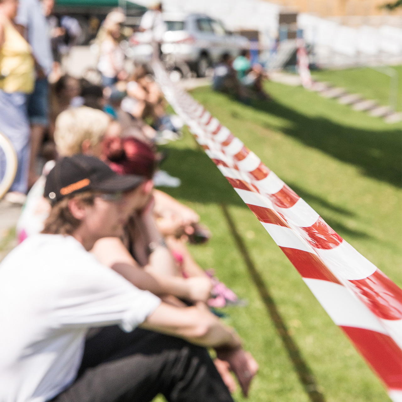 Absperrband rot weiß 100 m - extrem reißfest