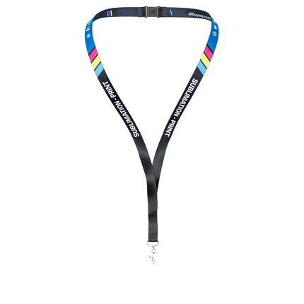 Lanyards bedruckt 2-seitig - 15 mm - Kartenhalter - mit Sicherheitsverschluss - ohne Clip