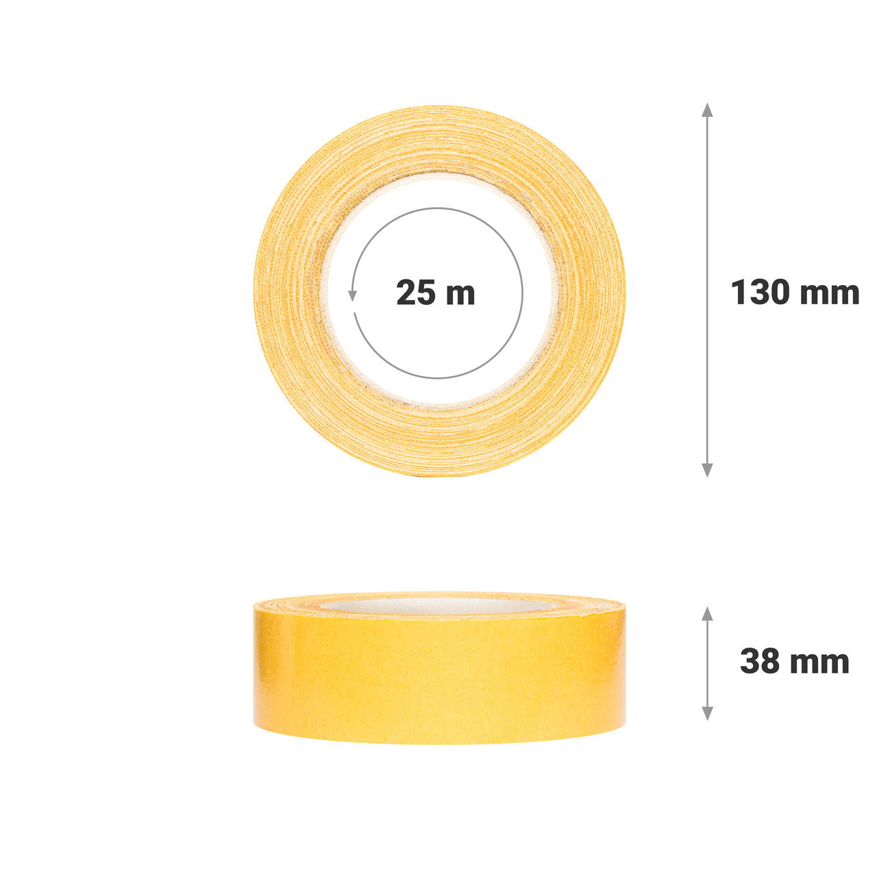 Double-sided cloth tape GT 705 strong/permanent - 38 mm