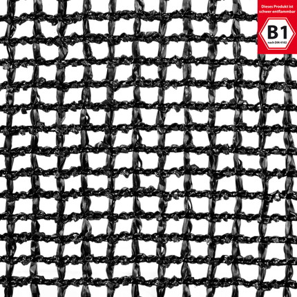 Kunststoffnetz aus Polyethylen nach Maß - schwarz Gaze 201 B1 - schwarz