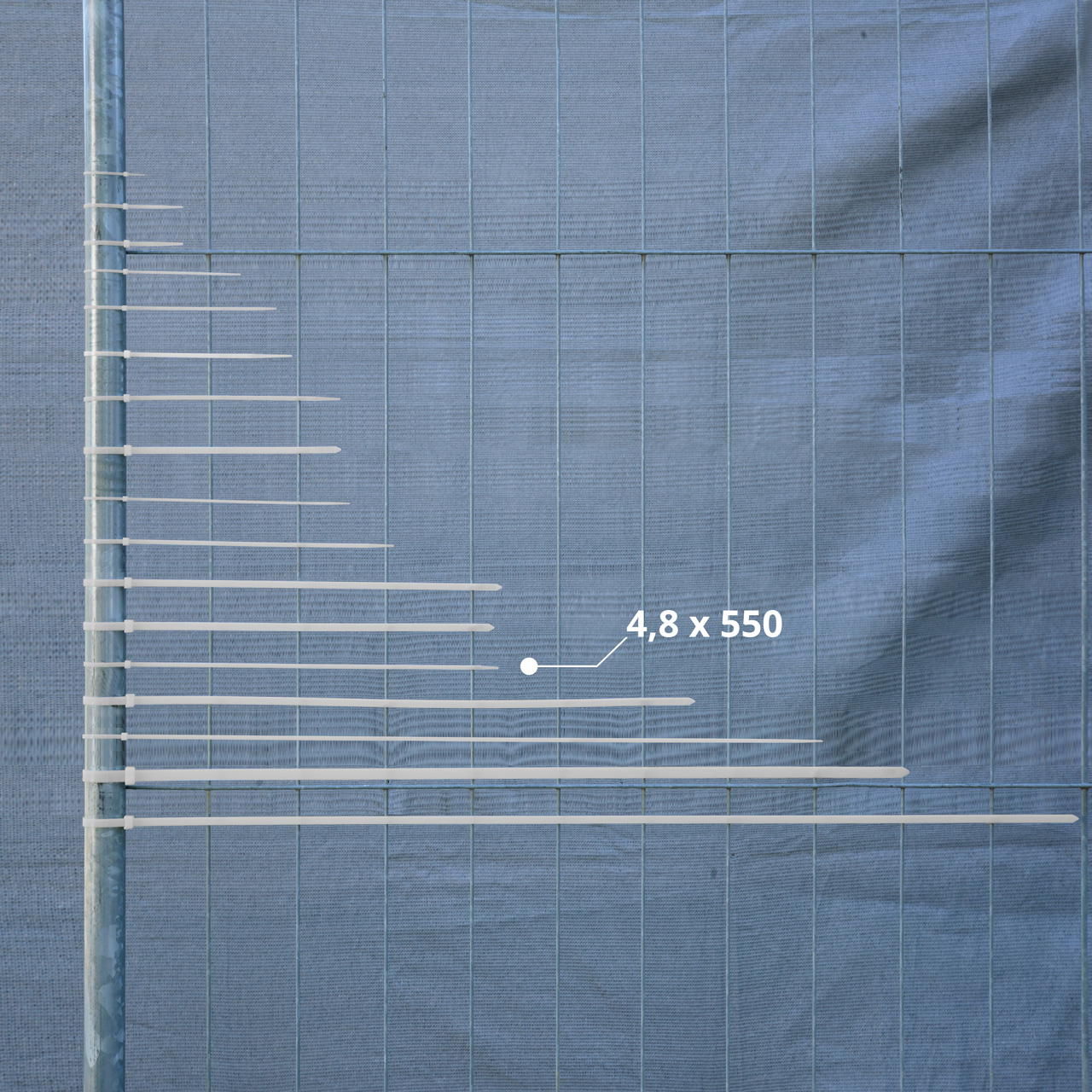 cable ties white - 4.8 mm x 550 mm