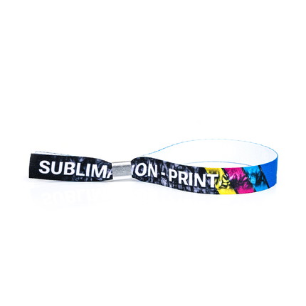 Printed fabric wristbands – single-sided - Aluminium fastener (pliers required)