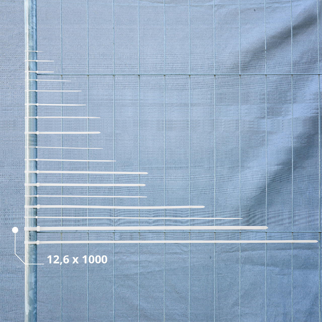 Kabelbinder weiß - 12,6 mm x 1000 mm