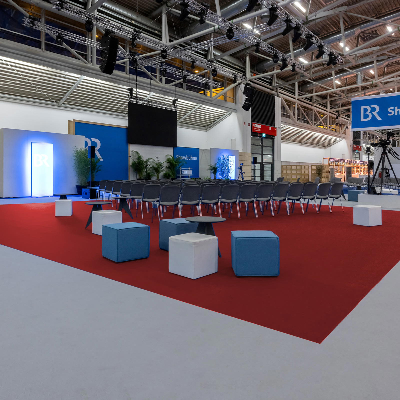 Rips Messeteppich rot 2 x 50 m  - rot