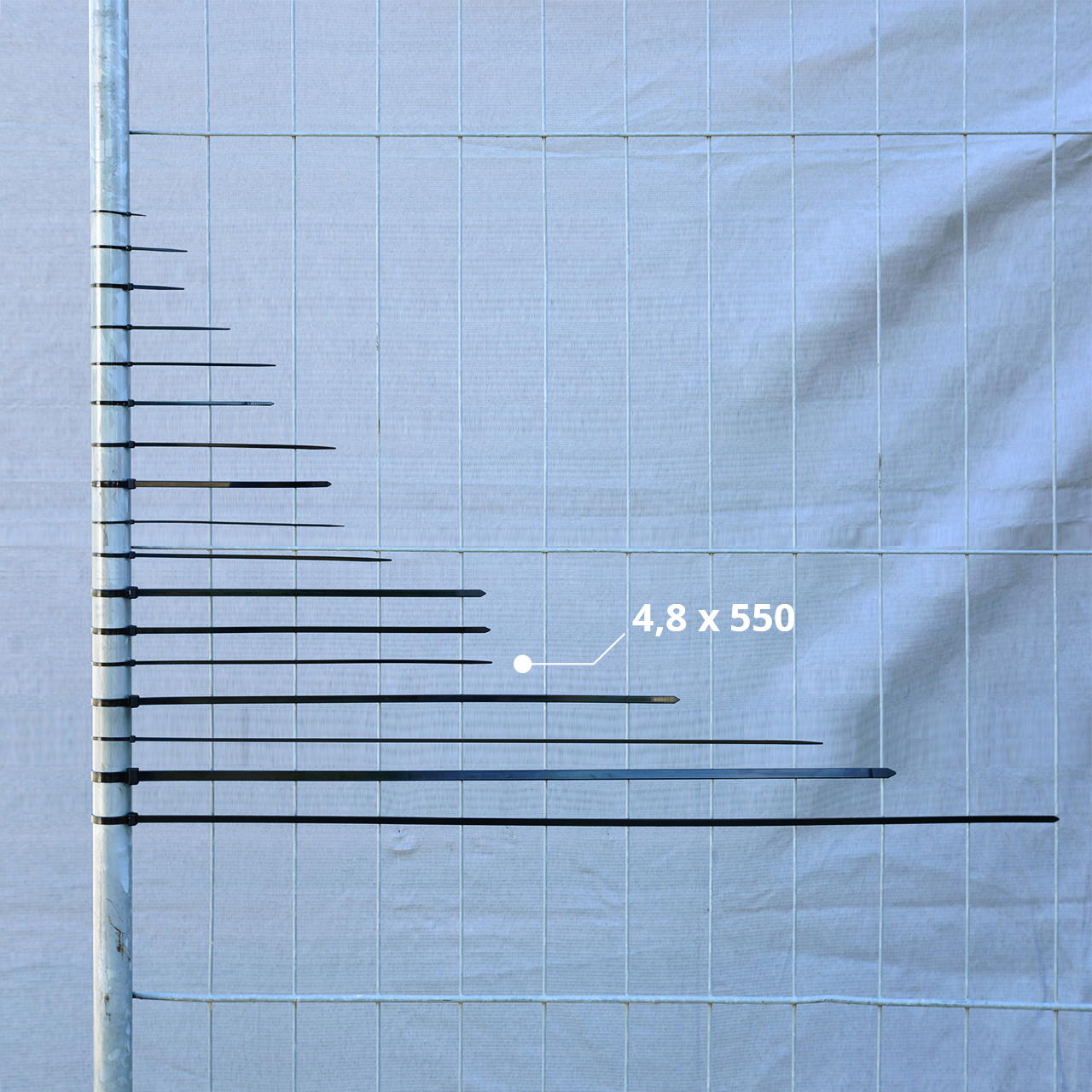 Kabelbinder schwarz - 4,8 mm x 550 mm