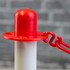 Preview: Barrier stand for plastic chain, red/white