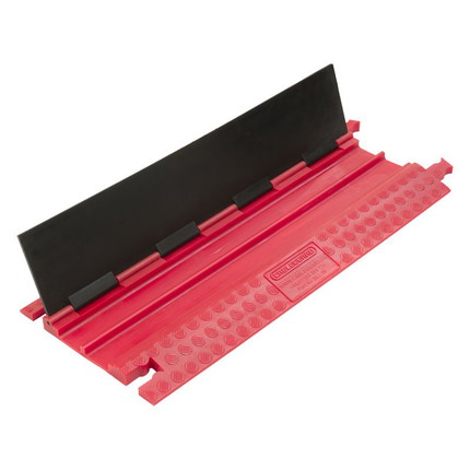 CableGuard Black Line Low Profile 2-Channel, rubber cable Cable Ramp Black Line 2-Channel low profile with lid product photo (Article No. 2011030)