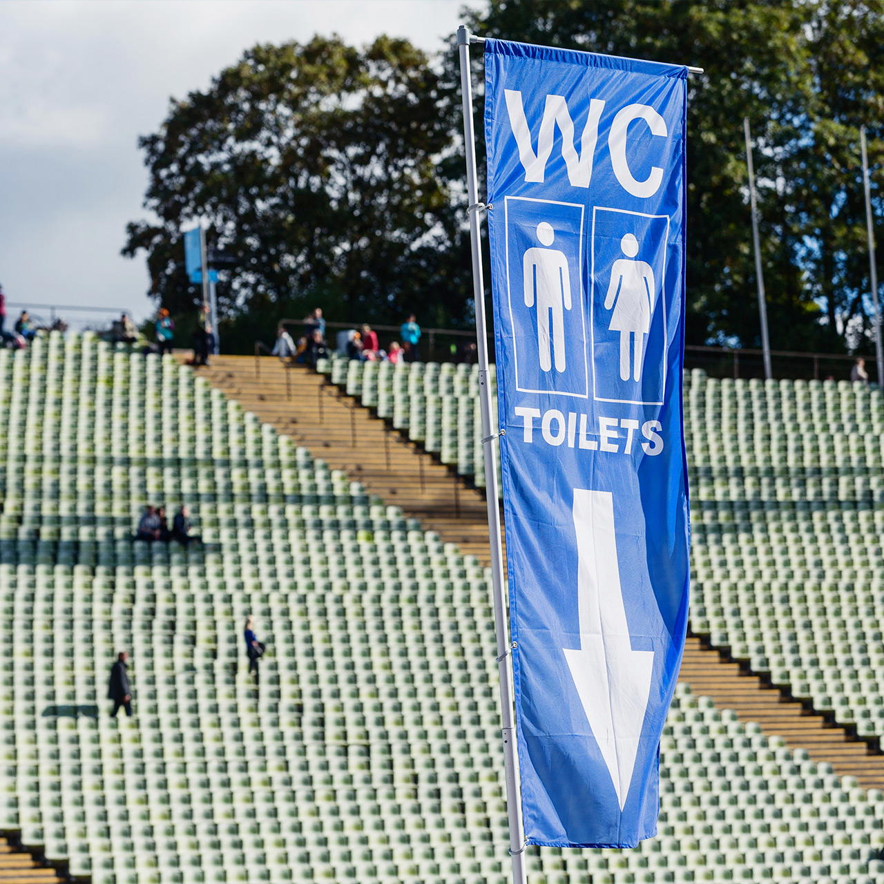 Hoist flag 120x300 cm portrait format - with hemstitch - with snap hook