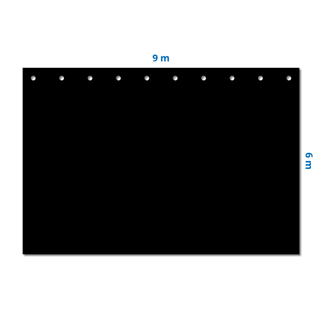 Molton Vorhang 9 m breit x 6 m hoch - 9 m x 6 m