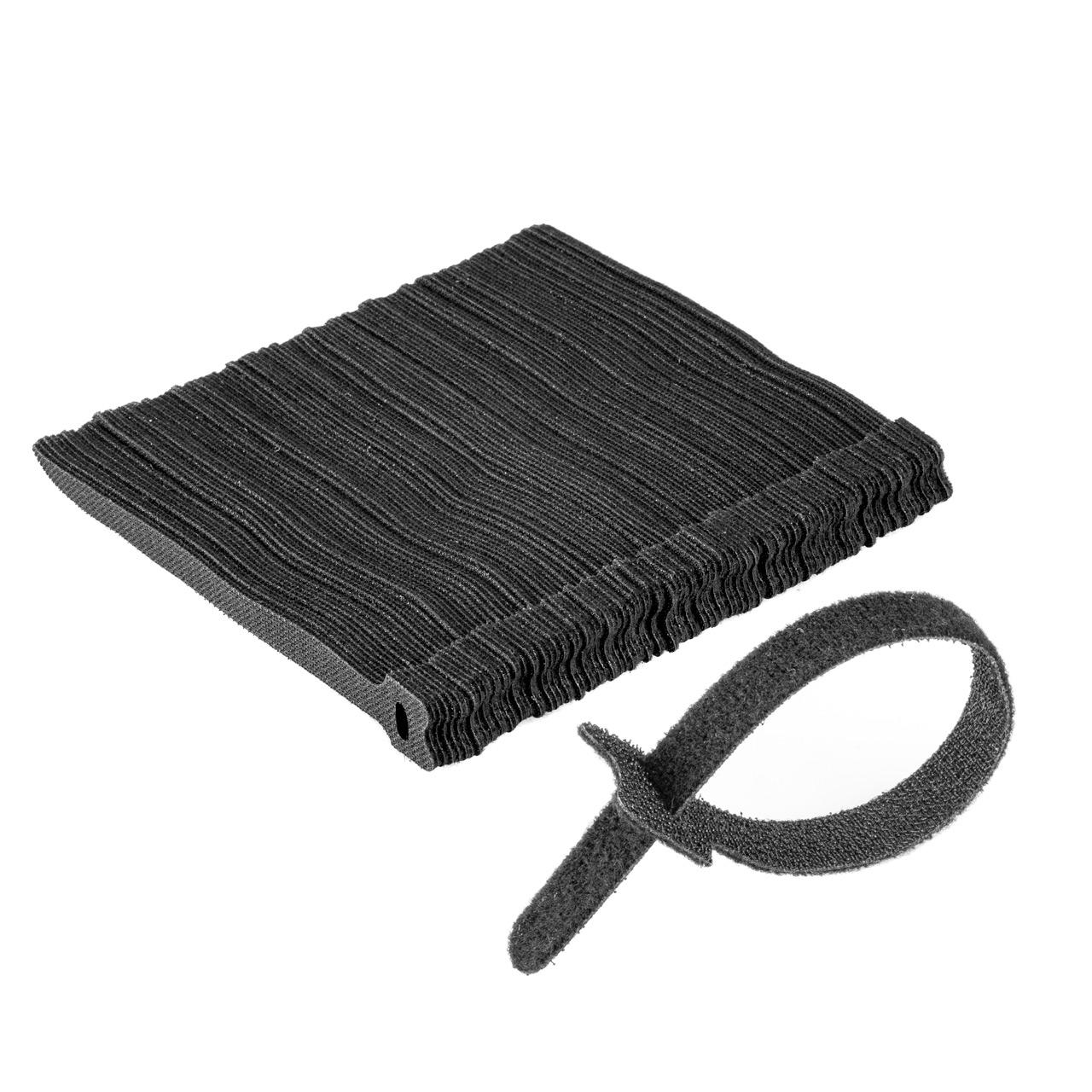 Kabelklett schwarz - 100er Set - 12,5 mm x 200 mm