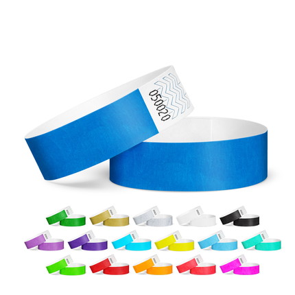 Tyvek wristbands – unprinted - blue