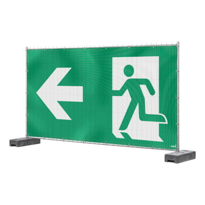 Bauzaunbanner | Notausgang links