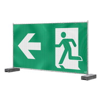Bauzaunbanner Bauzaunbanner | Notausgang links