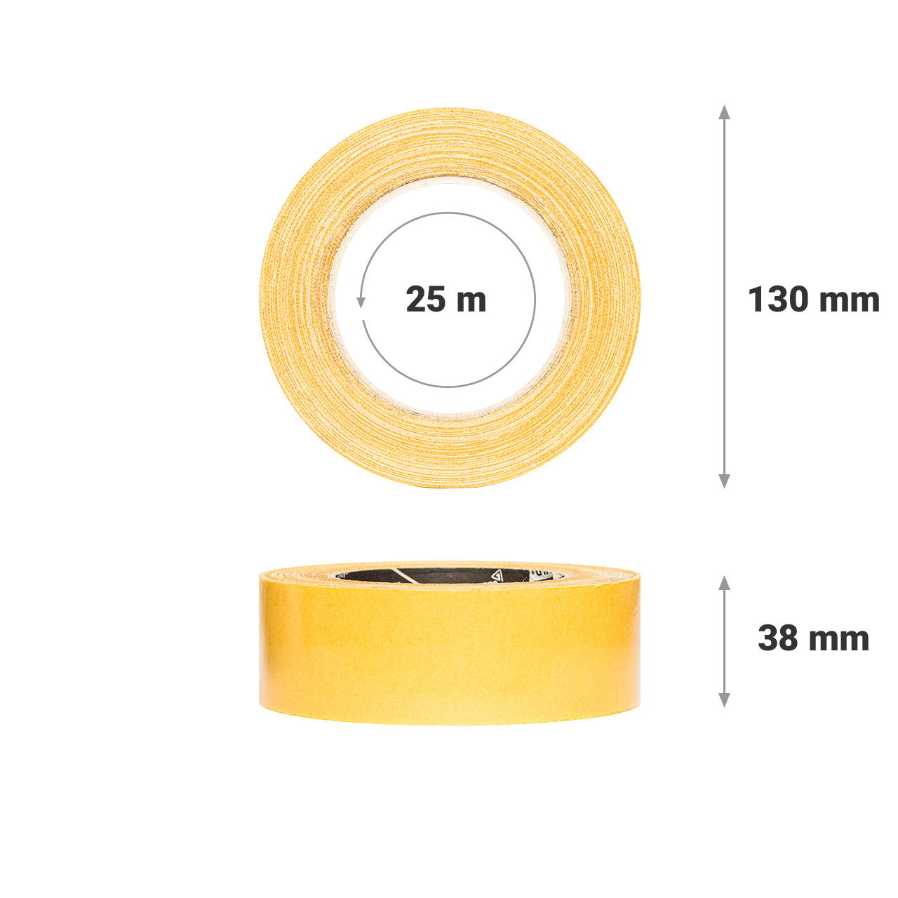 Beidseitiges Gewebeband GT 703 stark / schwächer - 38 mm