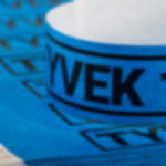 paper entry wristbands - blue Printed single-colour 25 mm tyvek wristbands - blue