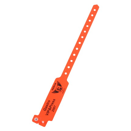 vinyl admission wristbands - orange Printed vinyl admission wristbands (1c) - orange