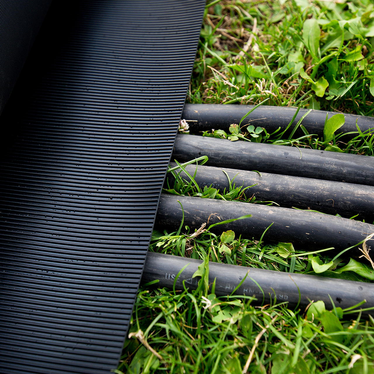 rubber mat with fabric insert