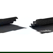 Flachfilz B1 mit Folie grau meliert - grau meliert