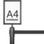 signboard - black Signboard for barrier stands GRIP - black - A4