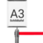 Schildtafel - silber Schildtafel für Absperrständer GRIP - silber - A3