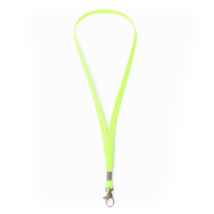 lanyard with carabiner - neon yellow Lanyard tube with carabiner clip - neon yellow