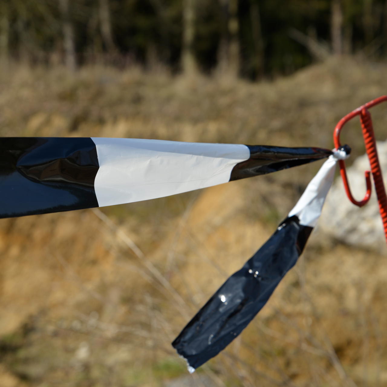 Barrier tape striped - black-white