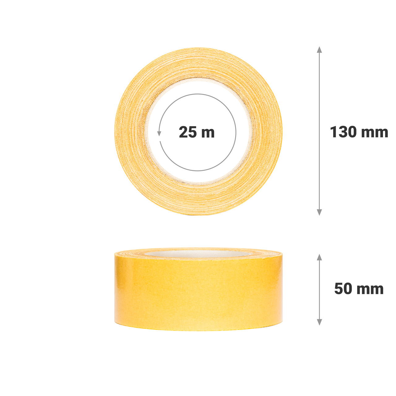 Double-sided cloth tape GT 705 strong/permanent - 50 mm